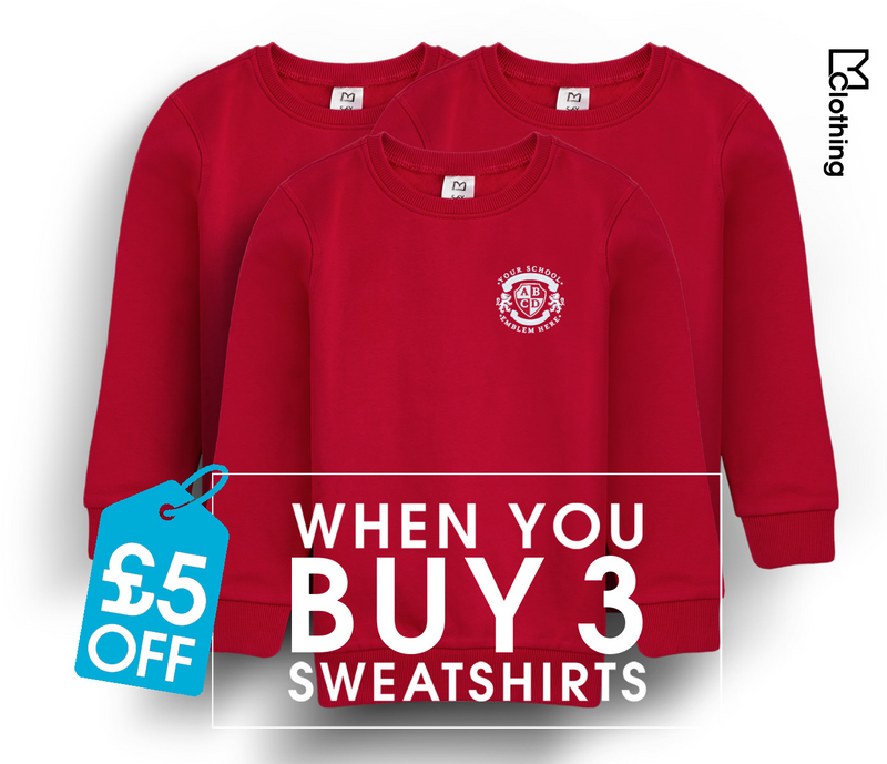 3 Pack - Sweatshirt - Red