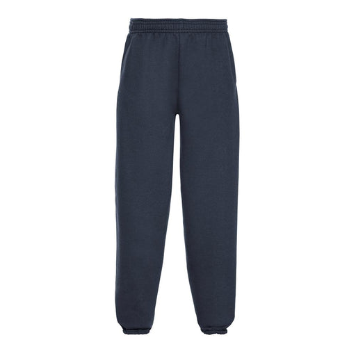 Jogging pants - Navy, featuring an elasticated waist and ankles, crafted from a blend of cotton, acrylic, and polyester. No visible school logo.