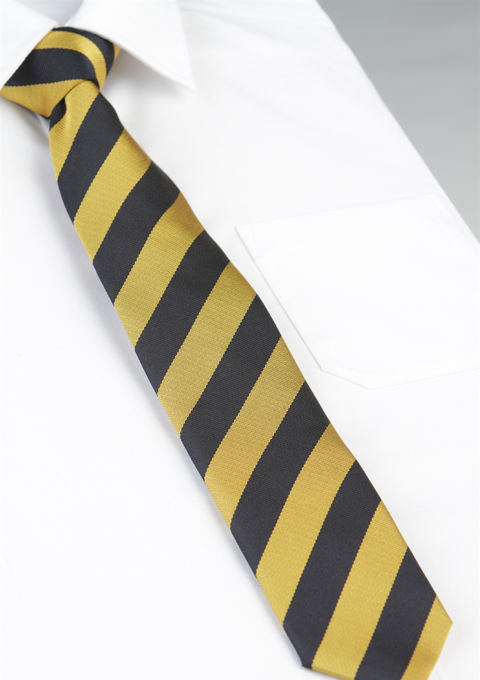 Close-up of Our Lady Queen Of Heaven Clip-on Tie, featuring a classic necktie design suitable for school uniforms.