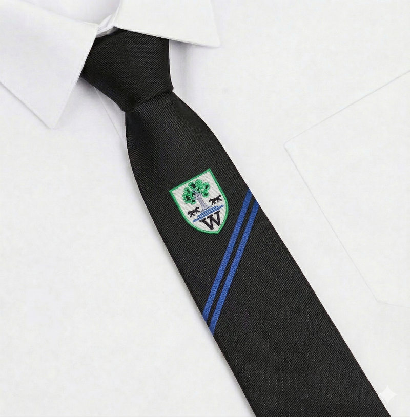 Woodrush Community High School House Tie - Blue