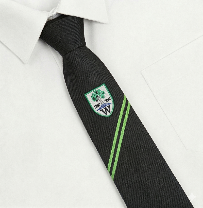 Woodrush Community High School House Tie - Green