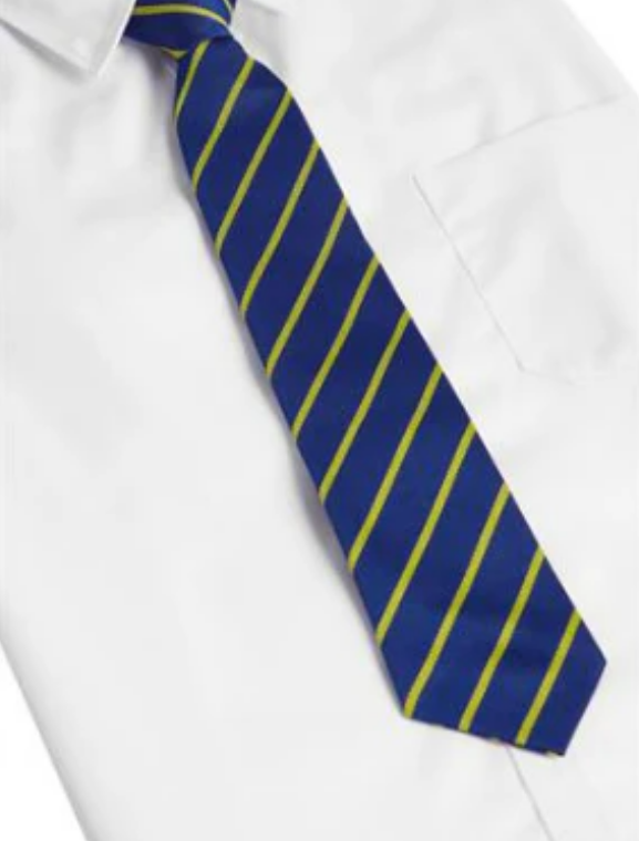 Wolverley Sebright Primary Academy Clip-on Tie featuring a striped pattern, perfect for school uniforms.