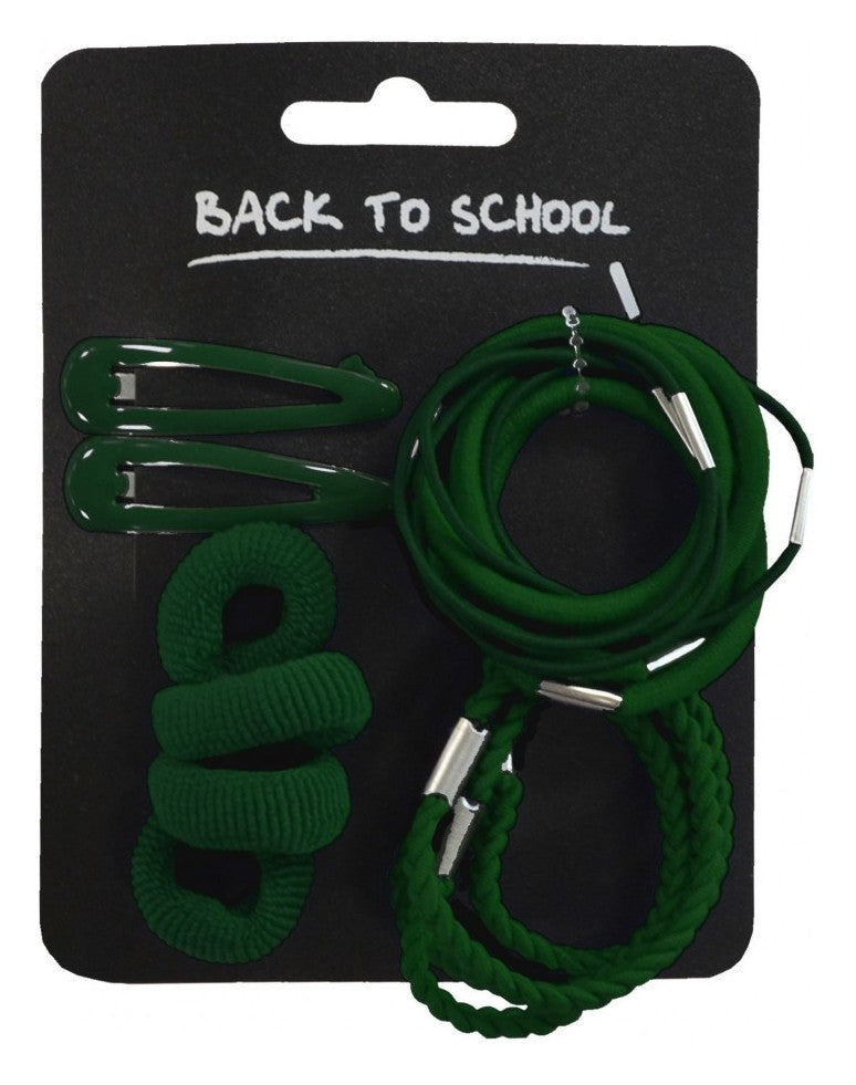 Small School Hair Set - Bottle Green