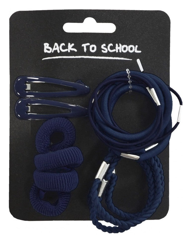 Small School Hair Set - Navy