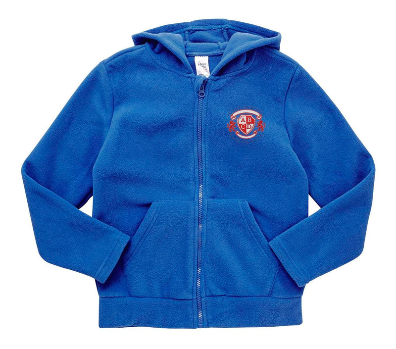 Zip-Through Fleece With Hood - Royal Blue